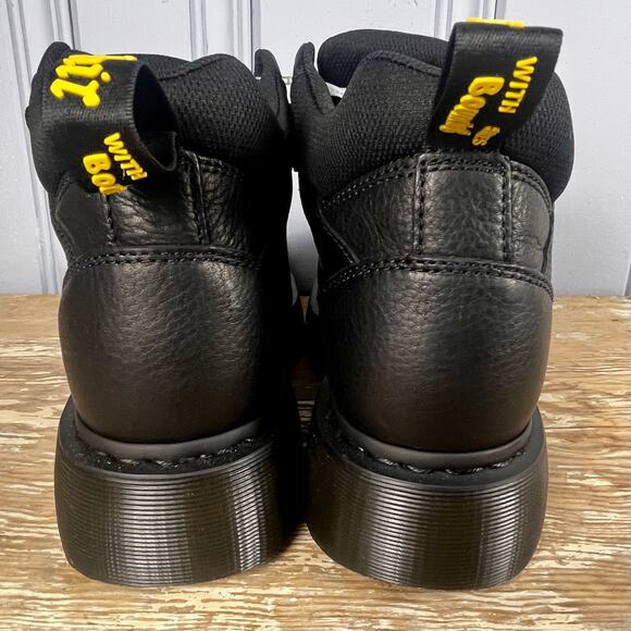 Doctor Doc Martens NEW Leather Mens 12 Woodard Grizzly
Black Hiker/Work Boots - Picture 3 of 11